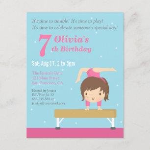 Invitation Fête d'anniversaire de fille de la Beam Beam