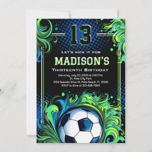 Invitation Fête d'anniversaire de football