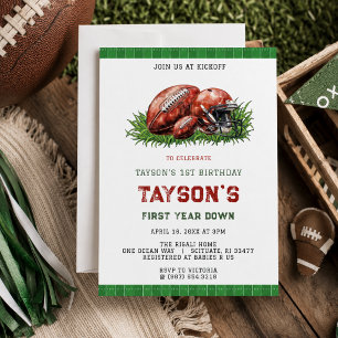 Invitation Fête d'anniversaire de football de première année