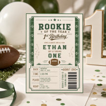 Fête d'anniversaire de Football Green Rookie 1ère