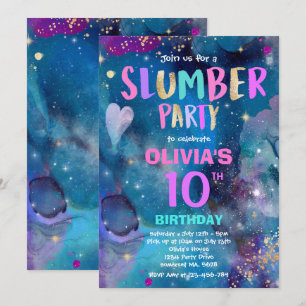 Invitation Fête d'anniversaire de Galaxy Tween Galaxy