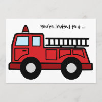 Fête d'anniversaire de garçon de Firetruck de