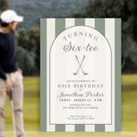 Fête d'anniversaire de golf adulte six tee 60 ans