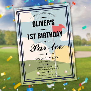Invitation Fête d'anniversaire de golf pour tous âges 