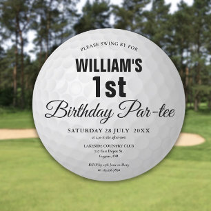 Invitation Fête d'anniversaire de golf pour tout âge Balle de