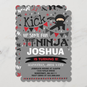 Invitation Fête d'anniversaire de karaté d'invitation