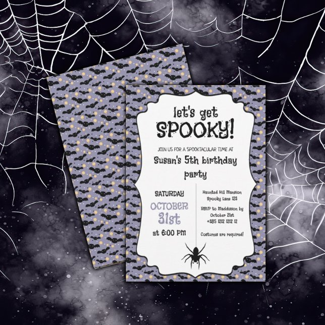 Invitation Fête d'anniversaire de Kawaii Halloween (Créateur téléchargé)