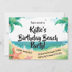 Invitation Fête d'anniversaire de Kids Beach