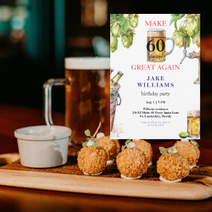Invitation Fête d'anniversaire de la bière à 60 ans