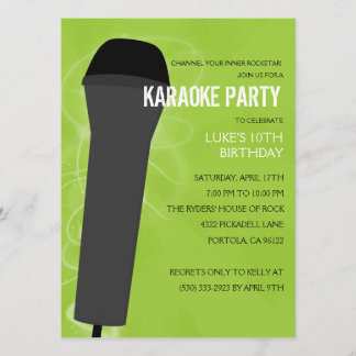 Invitation Fête d'anniversaire de la cime électrique Rock Out