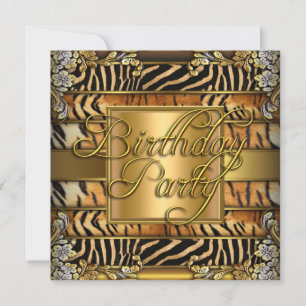 Invitation Fête d'anniversaire de la femme Poster de animal m