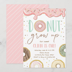 Invitation Fête d'anniversaire de la fille aux noix roses