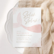 Fête d'anniversaire de la fille de sirène rose