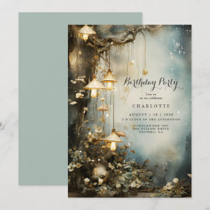 Invitation Fête d'anniversaire de la Forêt Enchantée