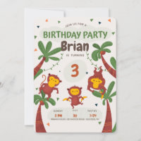Fête d'anniversaire de la Jungle de singe