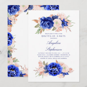 Invitation Fête d'anniversaire de la Marine et de la Flore ro