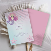 Fête d'anniversaire de la mignonne fille sirène