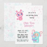 Fête d'anniversaire de la mignonne Girl Monster