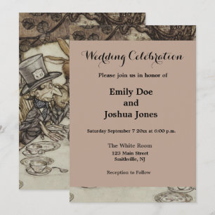 Invitation Fête d'anniversaire de la non-fête d'Alice Lapin C