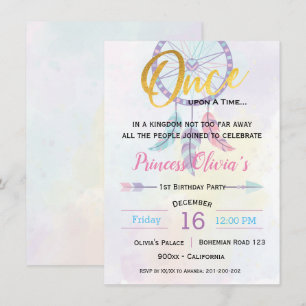 Invitation Fête d'anniversaire de la princesse de Bohême