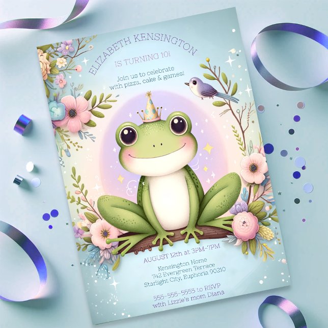 Invitation Fête d'anniversaire de la Princesse des enfants Fr (Créateur téléchargé)