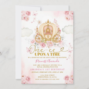 Invitation Fête d'anniversaire de la Princesse Rose Il était