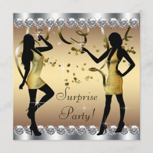 Invitation Fête d'anniversaire de la surprise de la femme