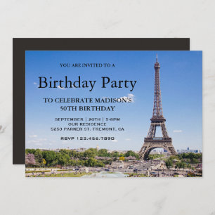 Invitation Fête d'anniversaire de la Tour Eiffel