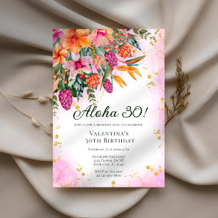 Invitation Fête d'Anniversaire de l'Aloha Luau