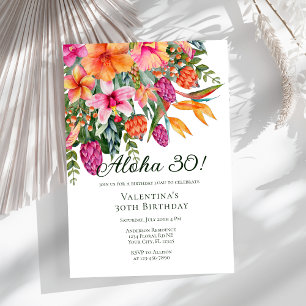 Invitation Fête d'Anniversaire de l'Aloha Luau