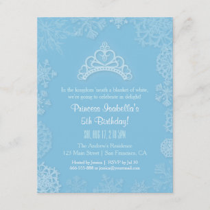 Invitation Fête d'anniversaire de l'élégante Princess Girls W
