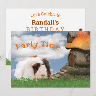 Invitation Fête d'anniversaire de l'enfant Guinéen Cochon de 
