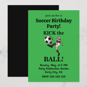 Invitation Fête d'anniversaire de l'entraîneur de football
