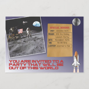 Invitation Fête d'anniversaire de l'espace