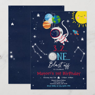 Invitation Fête d'anniversaire de l'espace extra-atmosphériqu