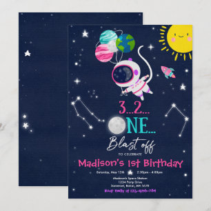 Invitation Fête d'anniversaire de l'espace extra-atmosphériqu