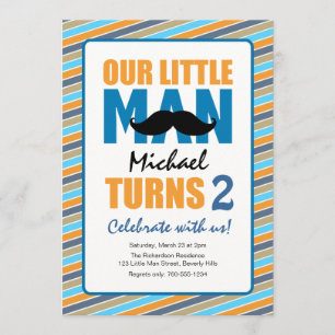 Invitation Fête d'anniversaire de Little Man