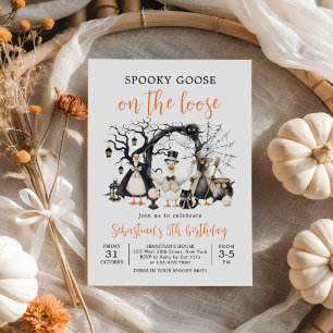 Invitation Fête d'anniversaire de l'oie Éffrayante d'Hallowee