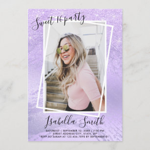 Invitation Fête d'anniversaire de l'sweet sixteen d'parties s