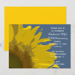 Invitation Fête d'anniversaire de mariage avec impression de 