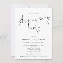Invitation Fête d'anniversaire de mariage avec un script mini