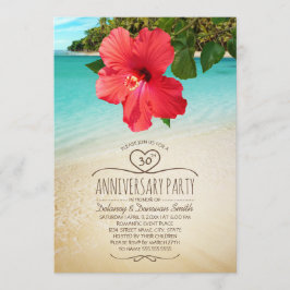 Invitation Fête d'anniversaire de mariage de 30 ans sur une p