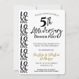 Invitation Fête d'anniversaire de mariage minimaliste