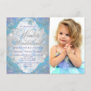 Invitation Fête d'anniversaire de merveilleux hiver gelé