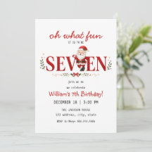 Fête d'anniversaire de Noël pour les sept ans de S