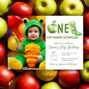 Invitation Fête d'anniversaire de One Very Hungry Caterpillar