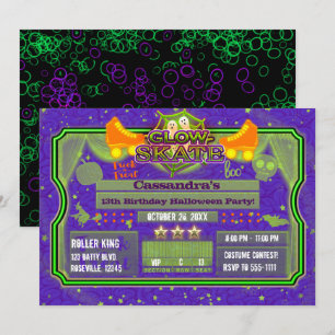 Invitation Fête d'anniversaire de patinage de patin de