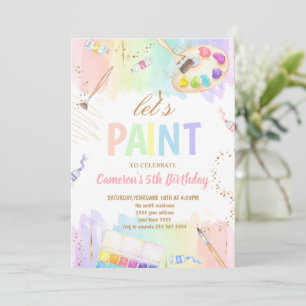 Invitation Fête d'anniversaire de peinture d'art