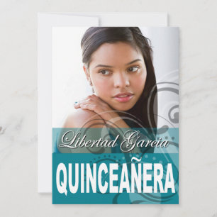 Invitation Fête d'anniversaire de photo de Quinceañera du