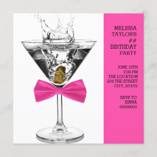 Invitation Fête d'anniversaire de Pink Martini